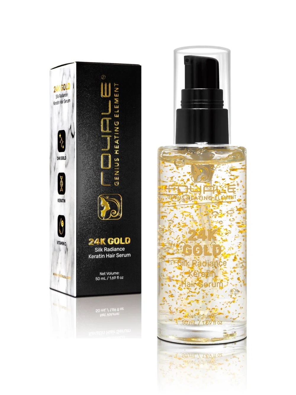 Royale 24K Gold Silk Radiance Keratin Hair Serum